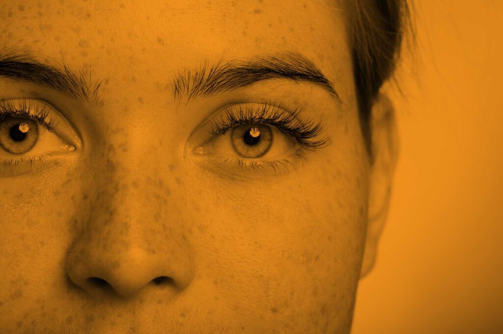 Close up of a woman’s eyes representing focus and clarity